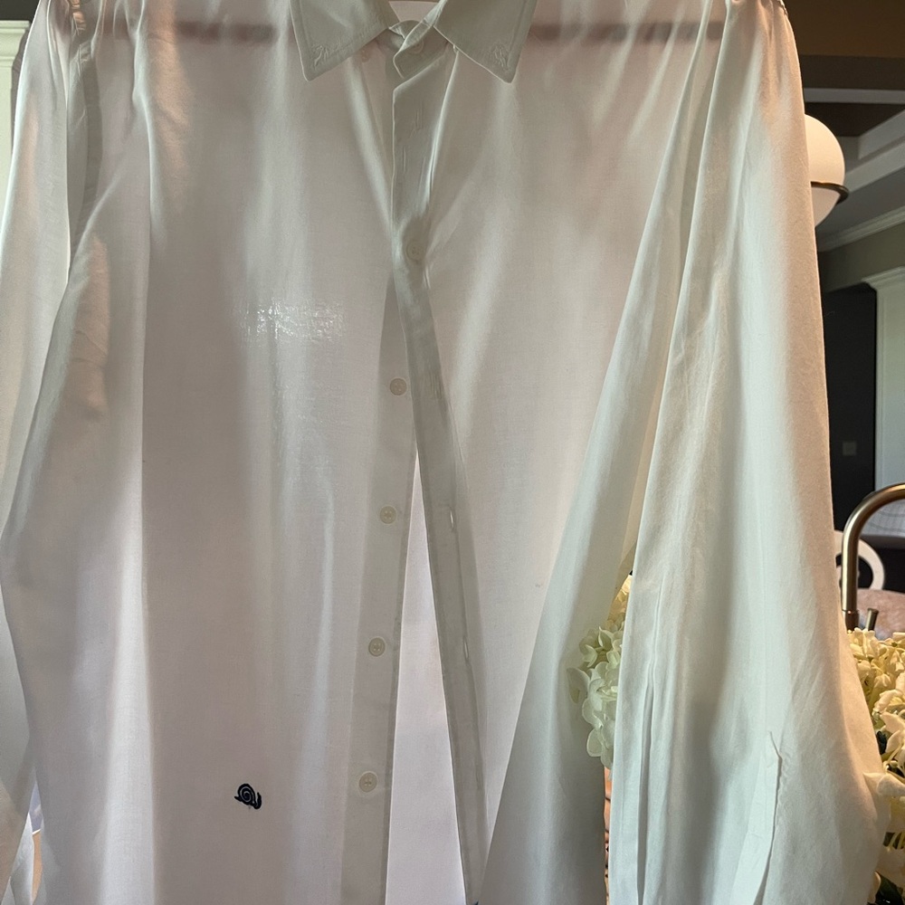 Band Of Outsiders White Button Down Shirt Classic Style